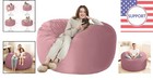 Cozy 4  Giant Bean Bag Chair With High-rebound Memory Foam - Soft Pink Velvet