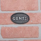 Vintage Cast Iron Gents Men s Room Wall Sign Rustic Bar Pub Bathroom Door Decor