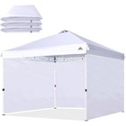 Waterproof Canopy Sidewalls W  Zipper Straps Pop Up Tent 3 Panels White