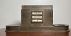 Antique Solid Brass Brutalist Deco Bankers Calendar Desk Set W Inkwell  holders