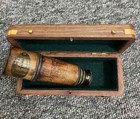 Maritime Telescope Antique Brass Pirate Spyglass 16    With Wooden Box Lot Of 10