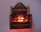 Doll House Dollhouse Miniature Vintage Fireplace Fire Grate Electric Victorian