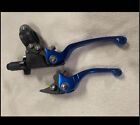 Asv F3 Unbreakabl      e Adjustable Shorty Blue Brake   Clutch Perch   Levers - New 