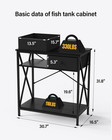 Fish Tank Stand 29 Gallon  Sturdy Aquarium Stand With Accessories Storage - Meta