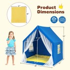 Large Play Tent  Kids   Toddlers Playhouse With Washable Cotton Mat  Star Lights