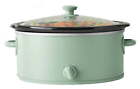 Mainstays 6 Quart Oval Slow Cooker  Green Sage Color  Glass Lid 11 02 Lb