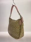 Coach F39527 Imdqc Shoulder Bag In Signature Leather  Beige  With All-over Print
