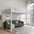 Flexispot Metal Loft Bed Frame With Safety Guard Rails   Flat Ladder