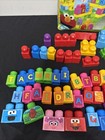Mega Bloks Sesame Street Abcs Learn As You Grow 70 Pieces W  Carrying Bag Read