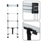 6 6   8 5ft Telescoping Ladder Extension Ladder Aluminum With Non-slip Rubbe