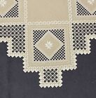 Old Fashioned Handmade Hardanger Embroibery Square Centerpiece 21   x21     New