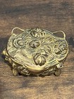 Antique Jewelry Box Casket Foot Metal Trinket Ring Bearer Stamped 92 Art Nouveau