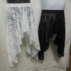 Body Wrappers Lace Lyrical Skirt Black White Girls Sizes Cascade Hem Asymmetric