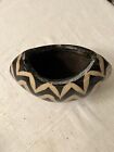 Vintage Venca Black And White Pottery Vase