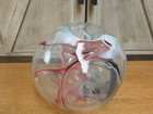 Peter Bramhall Art Glass Hand Blown Orb Sphere Globe 1997 9 5
