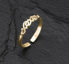 Ladies Floral Toe Ring Solid Metal 925 Sterling Silver 14k Yellow Gold Plated