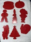 Tupperware Red Holiday Cookie Cutters Halloween Christmas Easter Thanksgiving