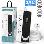 Wall Mountable Surge Protector Power Strip  4 6usb Ports 3 8 16 Outlet Plug Flat