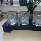 One  1  Ralph Lauren Safari Argyle Lion Crest Double Old Fashion Whiskey Glass