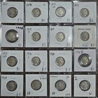 Lot Of 44 Silver Coins Halfdollars  Quarters  Dimes And Buffalo Nickels Huge Lot