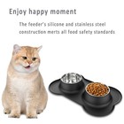 Dog Bowl Cat Bowl Double Rasied Pet Feeder Anti Sickness Bowls Food And Water