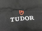 Tudor Swiss Watch Co  Black Canvas Double Side Tote Bag   New