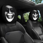 2pc Halloween Face Printed Car Pillowcase Soft Comfortable Decorative Washable P