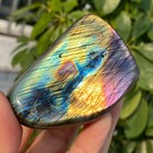 200g Natural Gorgeous Labradorite Quartz Crystal Stone Specimen Healing