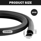 Car Door Weather Stripping Rubber Edge Trim U Shape Seal Noise Reduction 2pcs 