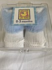 Toys R Us Baby Soft Knit Socks 0-3 Months White blue Booties