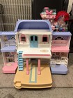 Fisher-price Pink Purple Plastic Dollhouse Playset Kids Toy House Pretend 1997