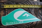 Quiksilver Surfboards Green Wave Mountain Logo Clear Retro Surfing Sticker