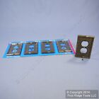 5 Leviton Brass Tiki Bamboo Receptacle Wallplates Duplex Outlet Covers 89603
