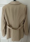 Y a s Blazer Beige Belted Pockets Mid-length Long Sleeve Size L