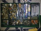 Leathercraft Tool   Hardware Lot  Punches  Setters  Snaps  Rivets W  Box