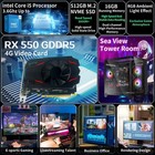Gaming Pc Desktop Computer Intel I5 3 6ghz Rx550 4g 16gb 512gb White 2-3 Core