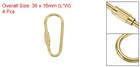 4pack Brass Key Ring Screw Lock Clip Keychain Hook Holder For Keys