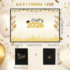 2026 Graduation Guest Book Black Gold Graduate Signature Keepsake Memory Book