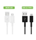 Samsung Dual Car Charger With Usb C Type-c And Micro Usb Cables Oem Fast Charge