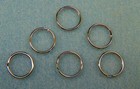 Lot Of 6 Key Rings   15mm Approx 5 8  Split Ring   Nickel Plated Steel Findings