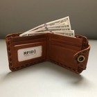 Vintage Genuine Leather Mens Slim Bifold Wallet Rfid Blocking Credit Card Holder