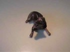 Vintage Miniature Hagen Renaker Playful Brown Mutt Dog