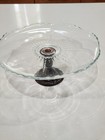 Alvin Sterling Silver   Glass Pedestal Cake Plate -