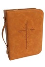 Bible Cover Case For Women     Pu Leather Large Bible Case With Minimalist Brown