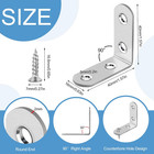 16 Pcs L Bracket Stainless Steel Corner Brace Sets  90 Degree Right Angle