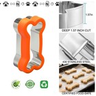 Dog Bone Shape Cookie Cutter Set  3 Pieces - Large 4 45   Small Large  Orange