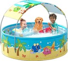 Foldable Swimming Pool For Kids Portable Hard Plastic Dog Pet Bath Tub 63 Inch