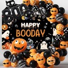 Halloween Happy Birthday Banner Backdrop Booday Birthday Party Decorations For K