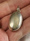 Old Time Sterling Mourning Locket With Blue Stones