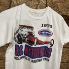 Vintage 70s 1975 Nhra Us Nationals Drag Racing T-shirt Indianapolis Raceway Sz M